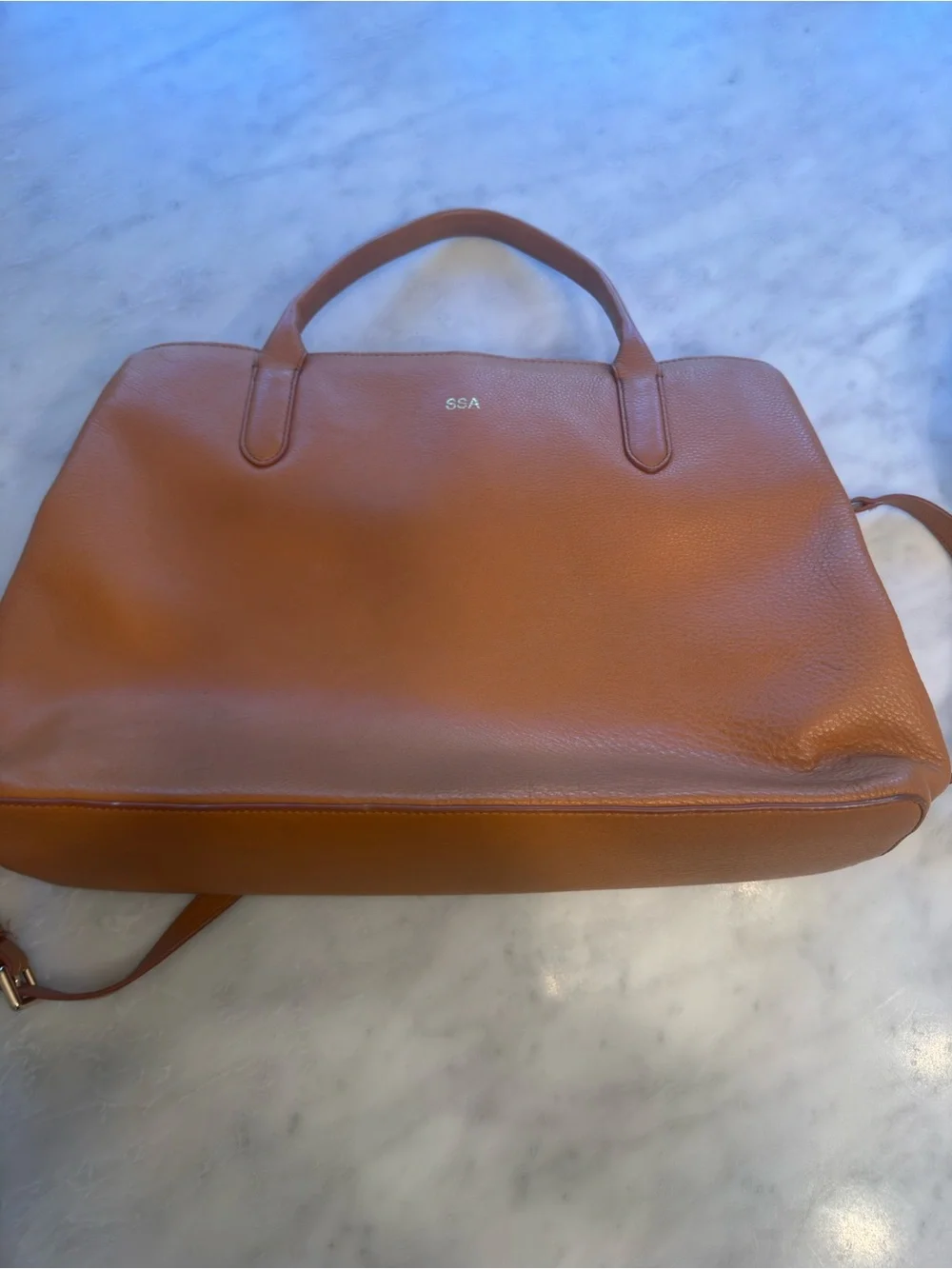 Mark & Graham Caroline Leather Handbag - Camel color